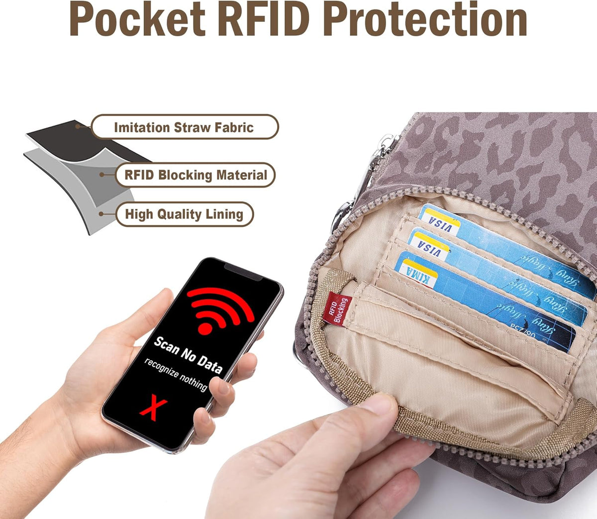 Small Anti Theft Crossbody Bags for Women Lightweight RFID Sling Bag | Nylon Travel Purse for Daily Casual Use