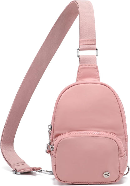 Small Anti Theft Crossbody Bags for Women Lightweight RFID Sling Bag | Nylon Travel Purse for Daily Casual Use