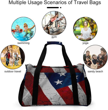 Large Sports Bag Gym Duffel for Travel Weekender Overnight Trip Simple Functional Layout
