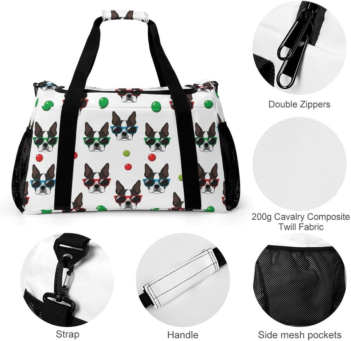 Large Sports Bag Gym Duffel for Travel Weekender Overnight Trip Simple Functional Layout