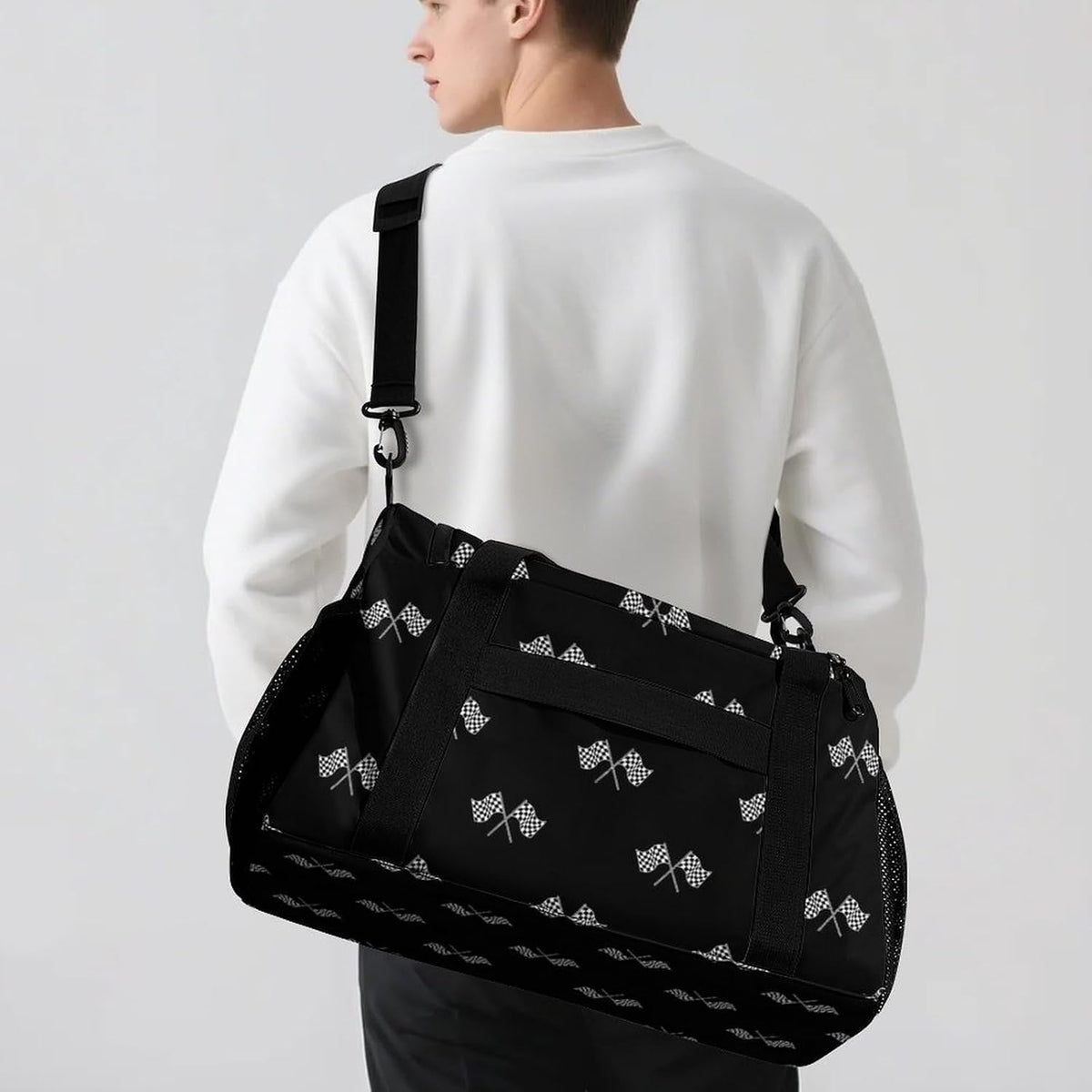 Large Sports Bag Gym Duffel for Travel Weekender Overnight Trip Simple Functional Layout