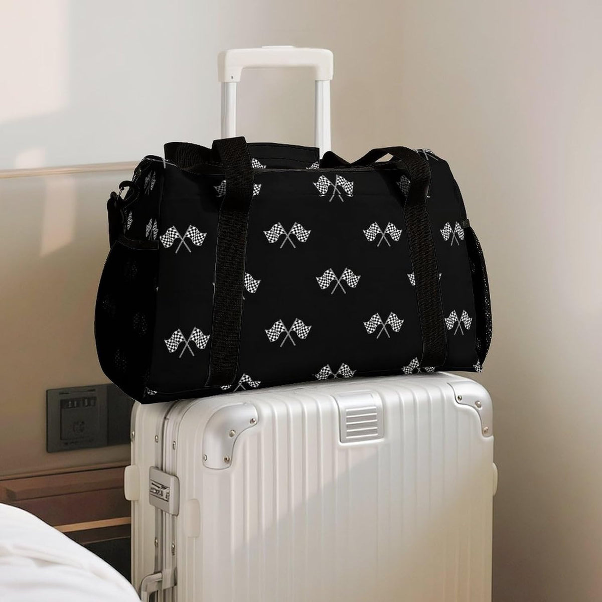 Large Sports Bag Gym Duffel for Travel Weekender Overnight Trip Simple Functional Layout