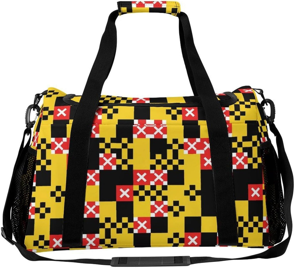 Large Sports Bag Gym Duffel for Travel Weekender Overnight Trip Simple Functional Layout