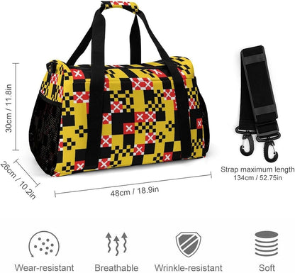 Large Sports Bag Gym Duffel for Travel Weekender Overnight Trip Simple Functional Layout
