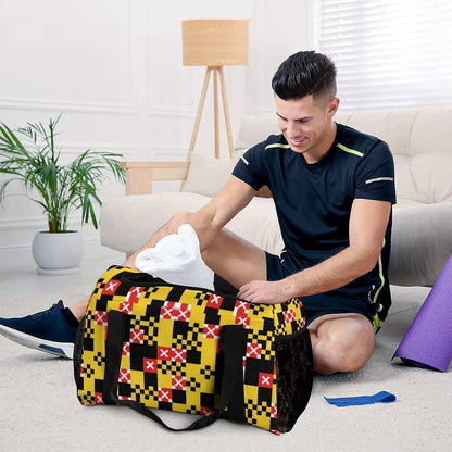 Large Sports Bag Gym Duffel for Travel Weekender Overnight Trip Simple Functional Layout