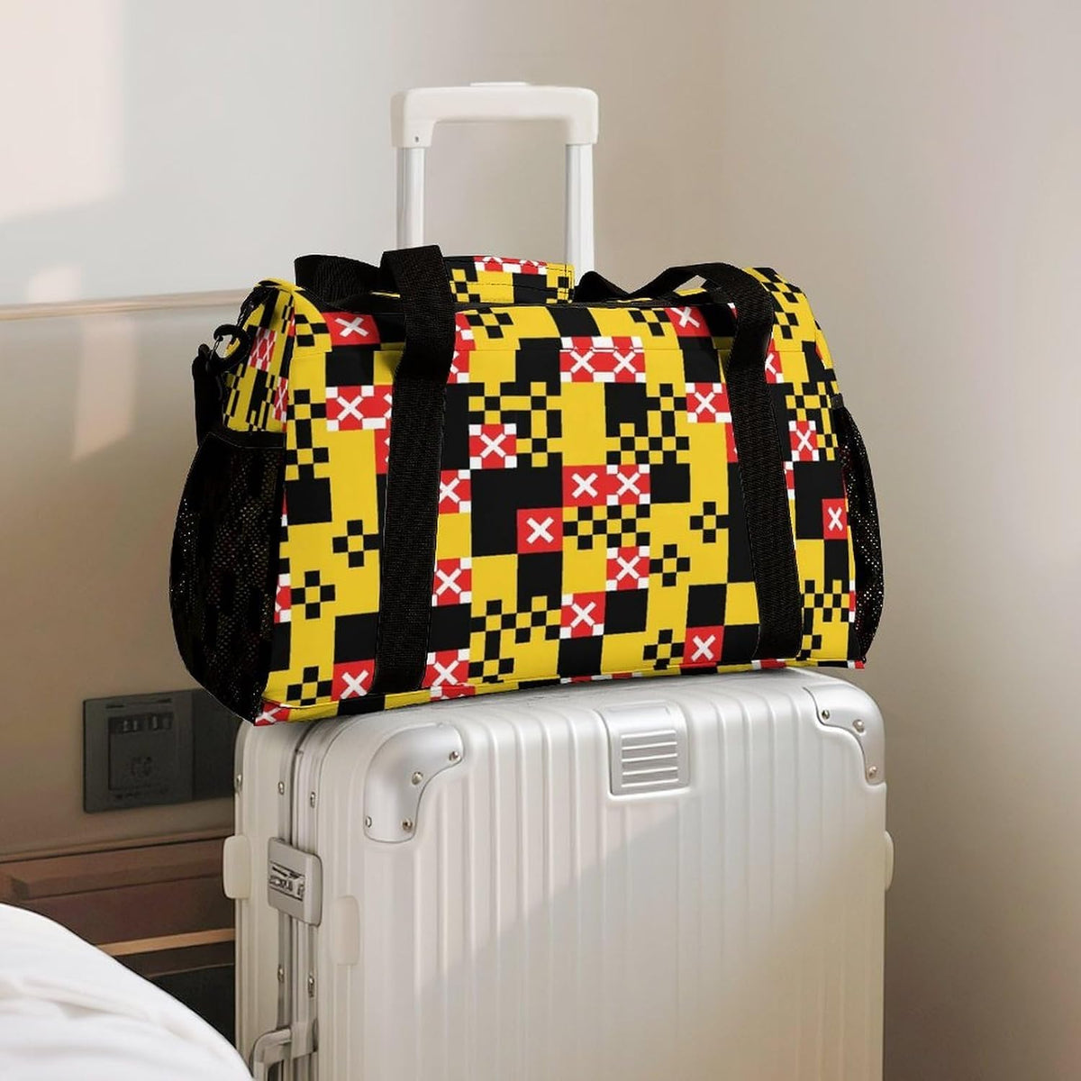 Large Sports Bag Gym Duffel for Travel Weekender Overnight Trip Simple Functional Layout