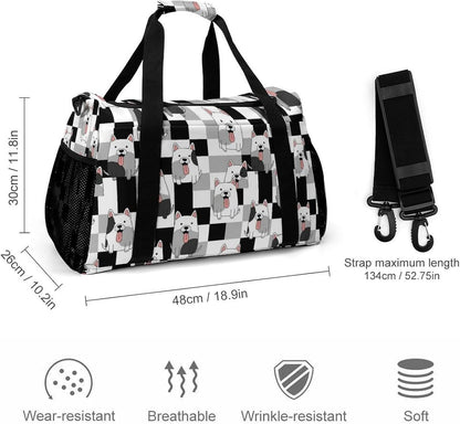 Large Sports Bag Gym Duffel for Travel Weekender Overnight Trip Simple Functional Layout