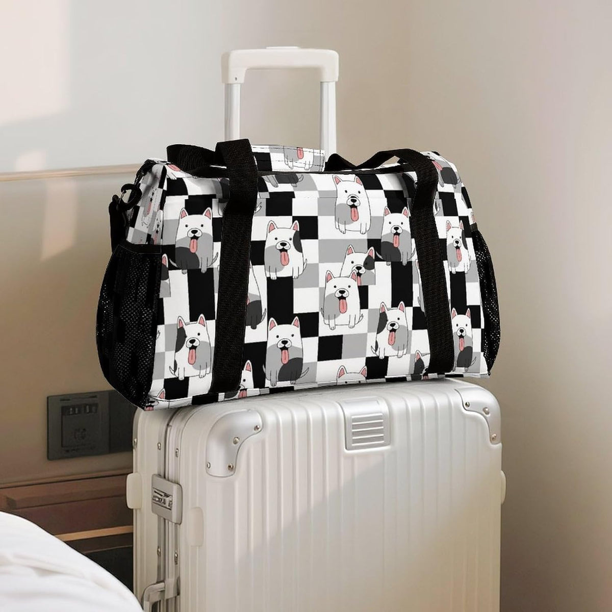 Large Sports Bag Gym Duffel for Travel Weekender Overnight Trip Simple Functional Layout
