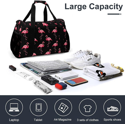 Large Sports Bag Gym Duffel for Travel Weekender Overnight Trip Simple Functional Layout