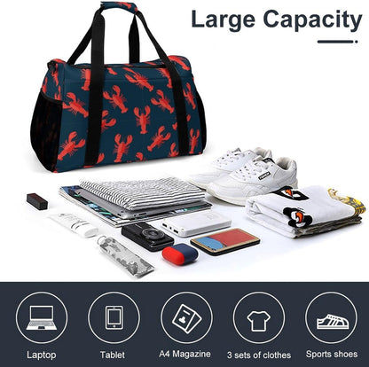 Large Sports Bag Gym Duffel for Travel Weekender Overnight Trip Simple Functional Layout