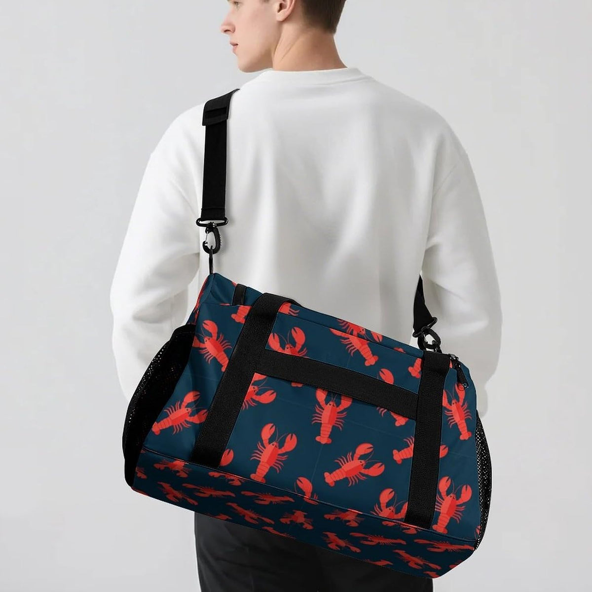Large Sports Bag Gym Duffel for Travel Weekender Overnight Trip Simple Functional Layout