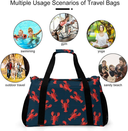 Large Sports Bag Gym Duffel for Travel Weekender Overnight Trip Simple Functional Layout