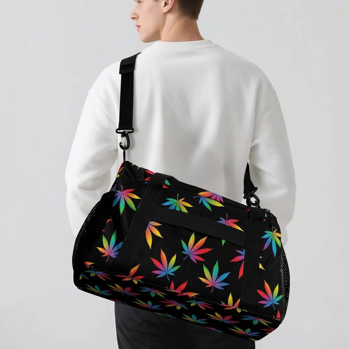 Large Sports Bag Gym Duffel for Travel Weekender Overnight Trip Simple Functional Layout