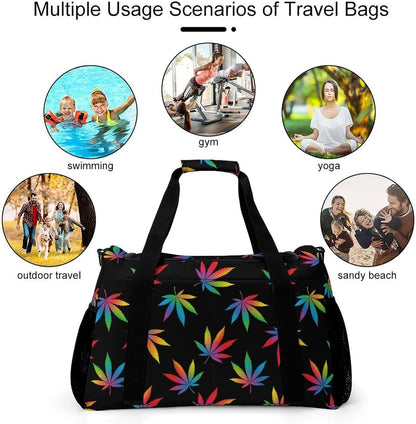 Large Sports Bag Gym Duffel for Travel Weekender Overnight Trip Simple Functional Layout