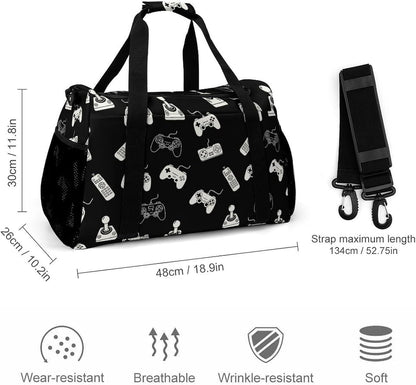 Large Sports Bag Gym Duffel for Travel Weekender Overnight Trip Simple Functional Layout