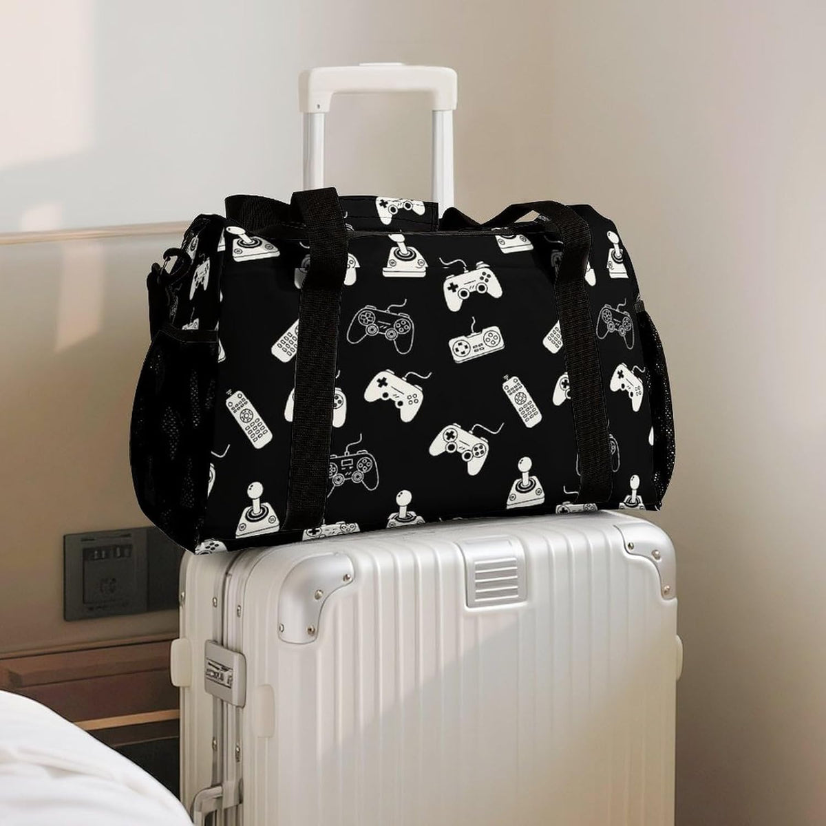 Large Sports Bag Gym Duffel for Travel Weekender Overnight Trip Simple Functional Layout