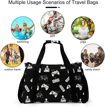 Large Sports Bag Gym Duffel for Travel Weekender Overnight Trip Simple Functional Layout