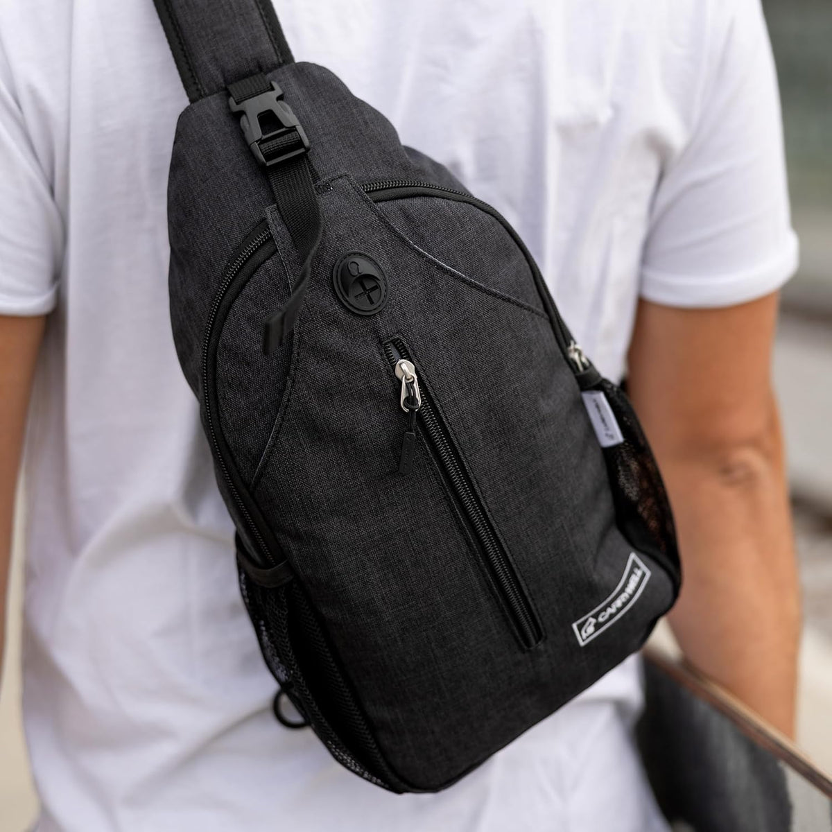 (Not Made In China) Crossbody Sling Backpack, Small Daypack For Travel, Hiking, Anti-Theft Chest Bag, Lightweight