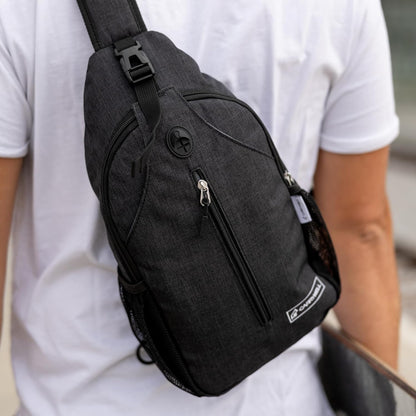 (Not Made In China) Crossbody Sling Backpack, Small Daypack For Travel, Hiking, Anti-Theft Chest Bag, Lightweight