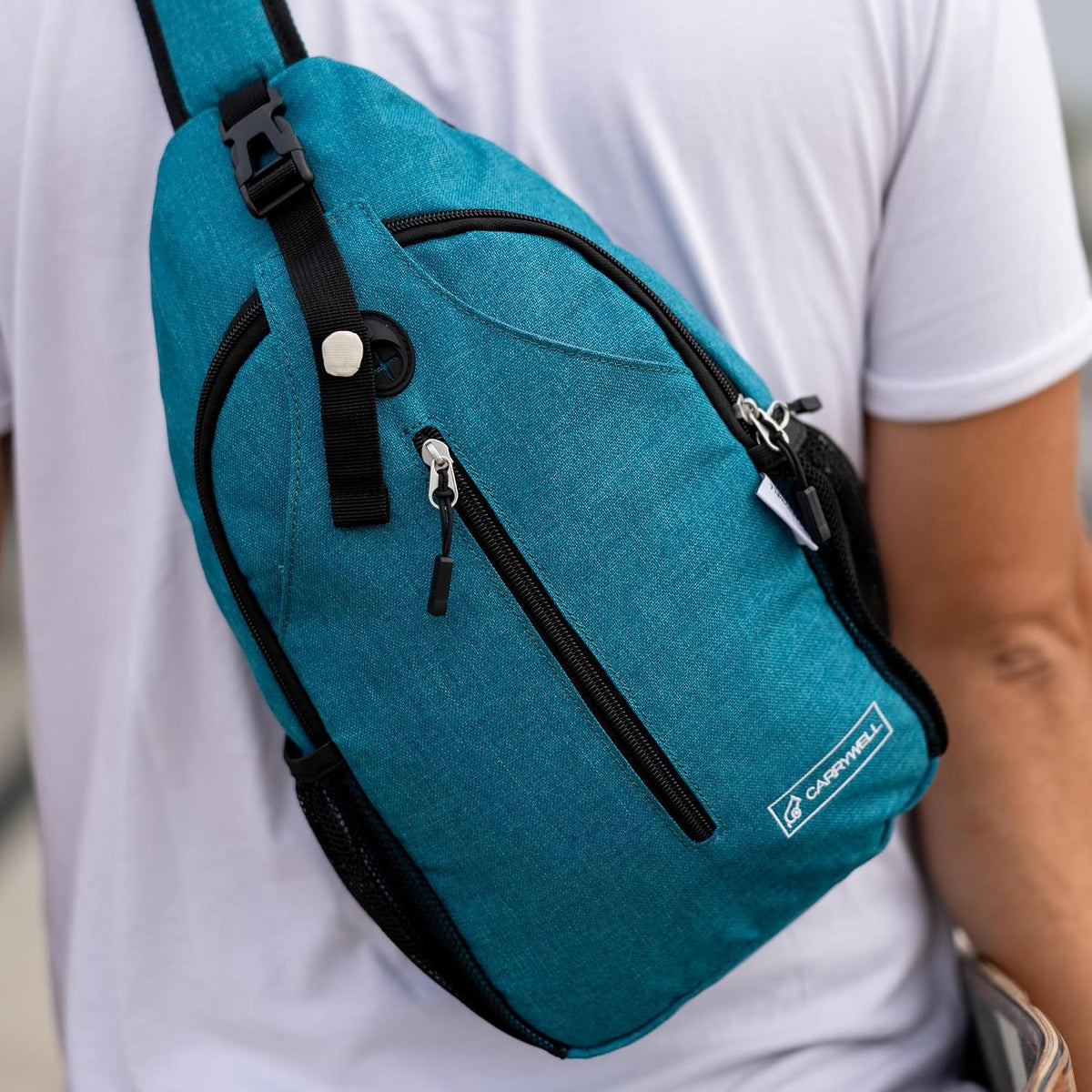 (Not Made In China) Crossbody Sling Backpack, Small Daypack For Travel, Hiking, Anti-Theft Chest Bag, Lightweight