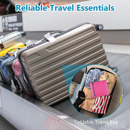 60L Duffle Bag with Shoes Compartment - Foldable&Large Capacity Travel Duffel Bags, Lightweight & Water-Resistant Gym Bag - Rose