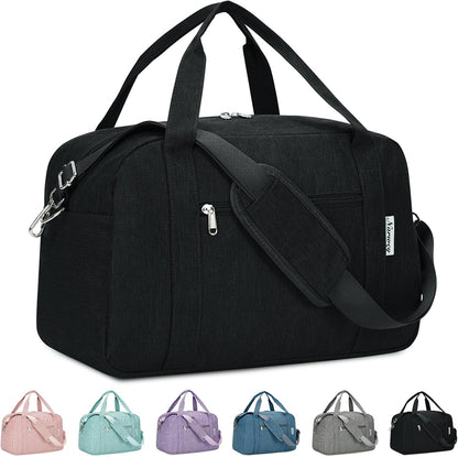 18" Carry on Bag with Laptop Compartment 14 Inch Travel Duffel Bag for Spirit Airlines Personal Item Bag Overnight Weekender Bag with Wet Pocket for Women and Men (Black)