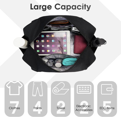 18" Carry on Bag with Laptop Compartment 14 Inch Travel Duffel Bag for Spirit Airlines Personal Item Bag Overnight Weekender Bag with Wet Pocket for Women and Men (Black)