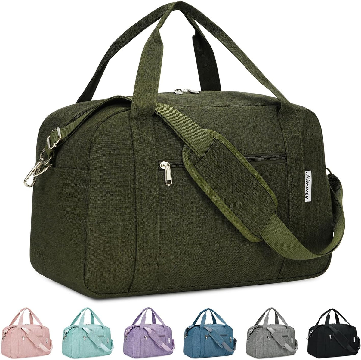 18" Carry on Bag with Laptop Compartment 14 Inch Travel Duffel Bag for Spirit Airlines Personal Item Bag Overnight Weekender Bag with Wet Pocket for Women and Men (Black)