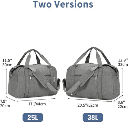 18" Carry on Bag with Laptop Compartment 14 Inch Travel Duffel Bag for Spirit Airlines Personal Item Bag Overnight Weekender Bag with Wet Pocket for Women and Men (Black)