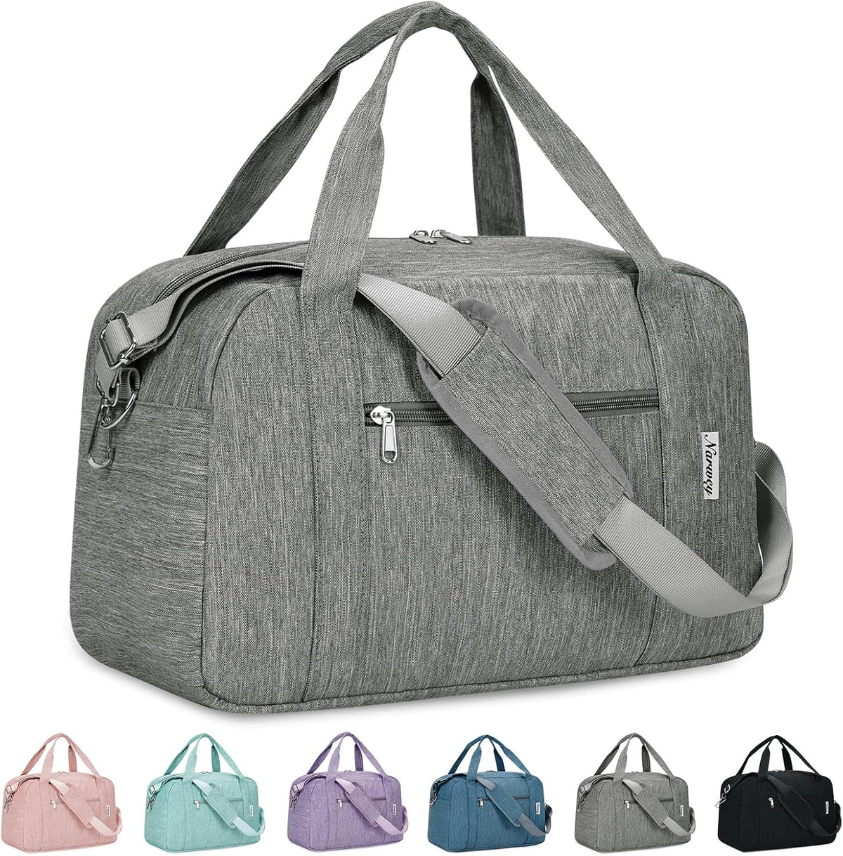 18" Carry on Bag with Laptop Compartment 14 Inch Travel Duffel Bag for Spirit Airlines Personal Item Bag Overnight Weekender Bag with Wet Pocket for Women and Men (Black)