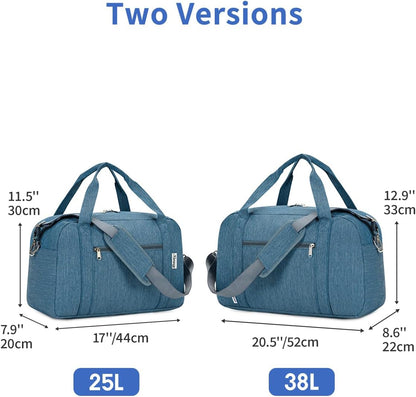 18" Carry on Bag with Laptop Compartment 14 Inch Travel Duffel Bag for Spirit Airlines Personal Item Bag Overnight Weekender Bag with Wet Pocket for Women and Men (Black)