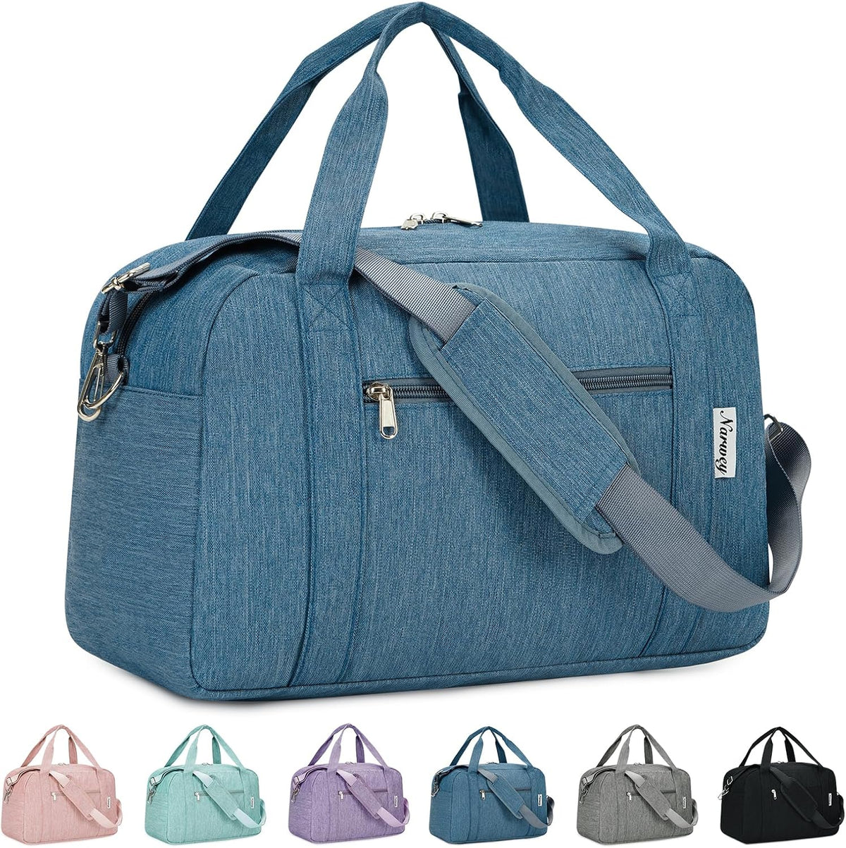 18" Carry on Bag with Laptop Compartment 14 Inch Travel Duffel Bag for Spirit Airlines Personal Item Bag Overnight Weekender Bag with Wet Pocket for Women and Men (Black)