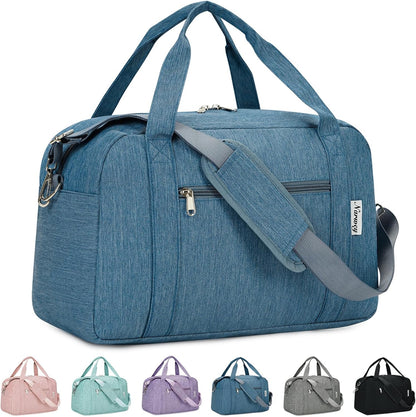 18" Carry on Bag with Laptop Compartment 14 Inch Travel Duffel Bag for Spirit Airlines Personal Item Bag Overnight Weekender Bag with Wet Pocket for Women and Men (Black)