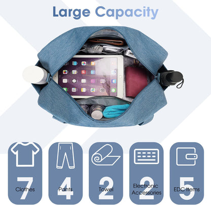18" Carry on Bag with Laptop Compartment 14 Inch Travel Duffel Bag for Spirit Airlines Personal Item Bag Overnight Weekender Bag with Wet Pocket for Women and Men (Black)