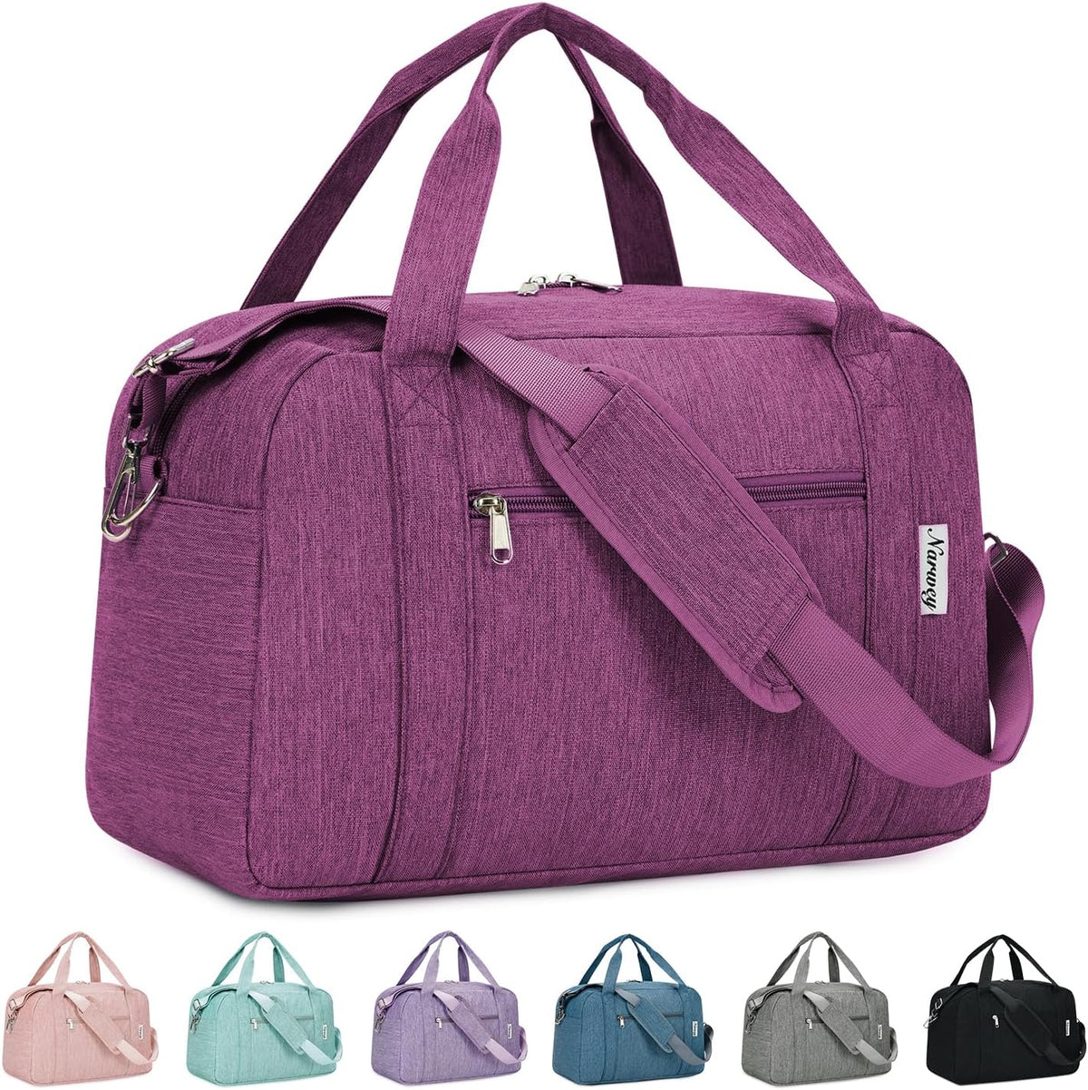 18" Carry on Bag with Laptop Compartment 14 Inch Travel Duffel Bag for Spirit Airlines Personal Item Bag Overnight Weekender Bag with Wet Pocket for Women and Men (Black)