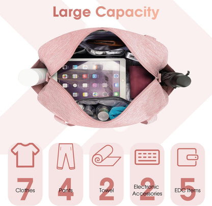 18" Carry on Bag with Laptop Compartment 14 Inch Travel Duffel Bag for Spirit Airlines Personal Item Bag Overnight Weekender Bag with Wet Pocket for Women and Men (Black)