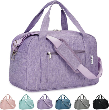 18" Carry on Bag with Laptop Compartment 14 Inch Travel Duffel Bag for Spirit Airlines Personal Item Bag Overnight Weekender Bag with Wet Pocket for Women and Men (Black)