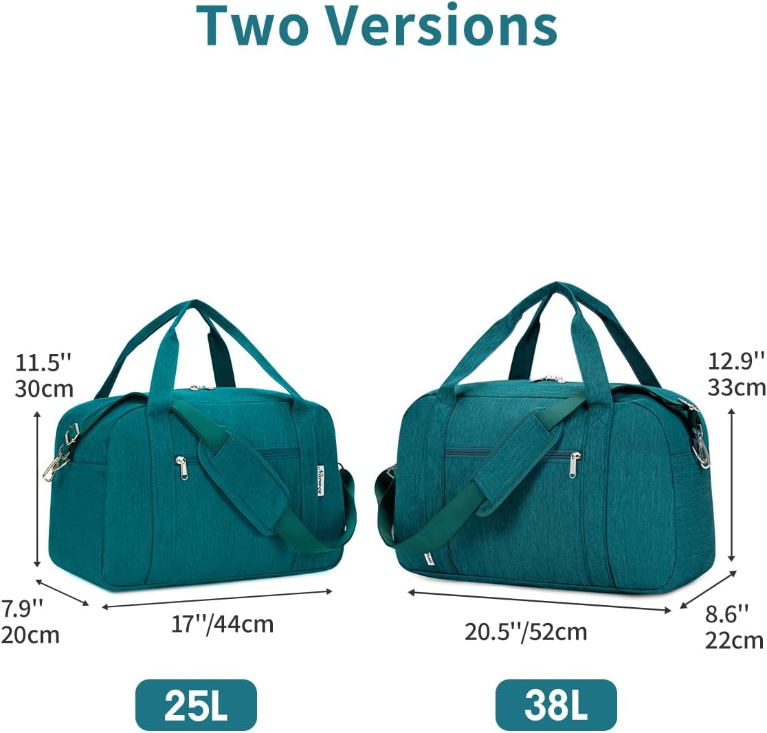 18" Carry on Bag with Laptop Compartment 14 Inch Travel Duffel Bag for Spirit Airlines Personal Item Bag Overnight Weekender Bag with Wet Pocket for Women and Men (Black)