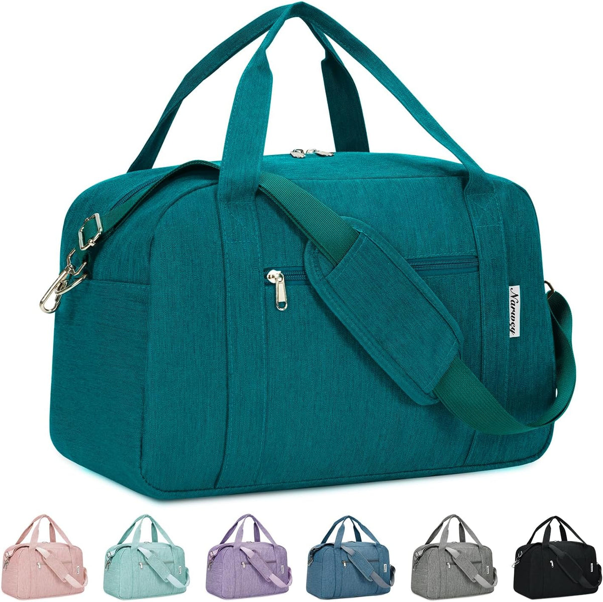 18" Carry on Bag with Laptop Compartment 14 Inch Travel Duffel Bag for Spirit Airlines Personal Item Bag Overnight Weekender Bag with Wet Pocket for Women and Men (Black)