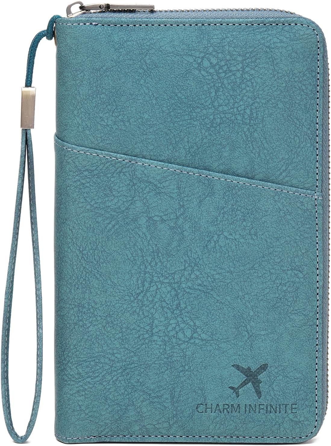 Family Passport Holder Wallet RFID Blocking Zippered Passport Wallet,Women and Men Travel Wallet Ladies Passport Cover