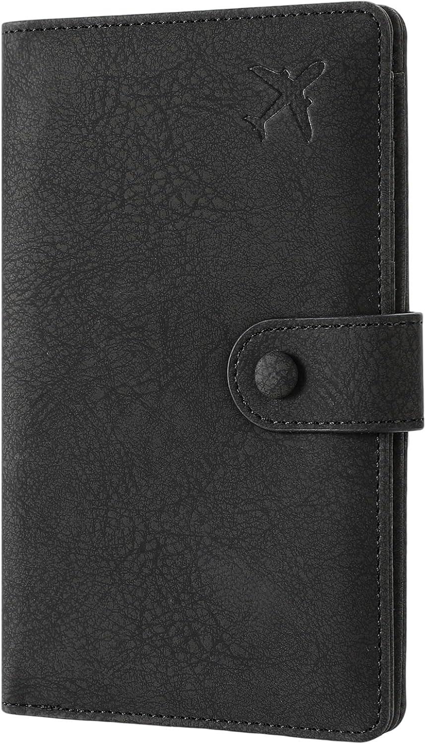 Family Passport Holder Wallet RFID Blocking Zippered Passport Wallet,Women and Men Travel Wallet Ladies Passport Cover