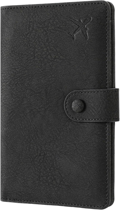 Family Passport Holder Wallet RFID Blocking Zippered Passport Wallet,Women and Men Travel Wallet Ladies Passport Cover