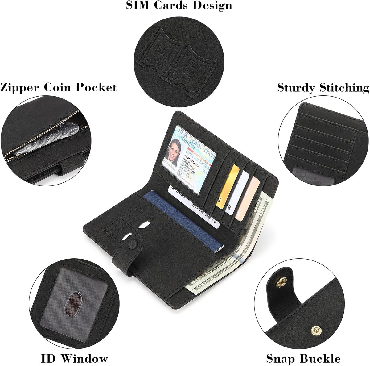 Family Passport Holder Wallet RFID Blocking Zippered Passport Wallet,Women and Men Travel Wallet Ladies Passport Cover