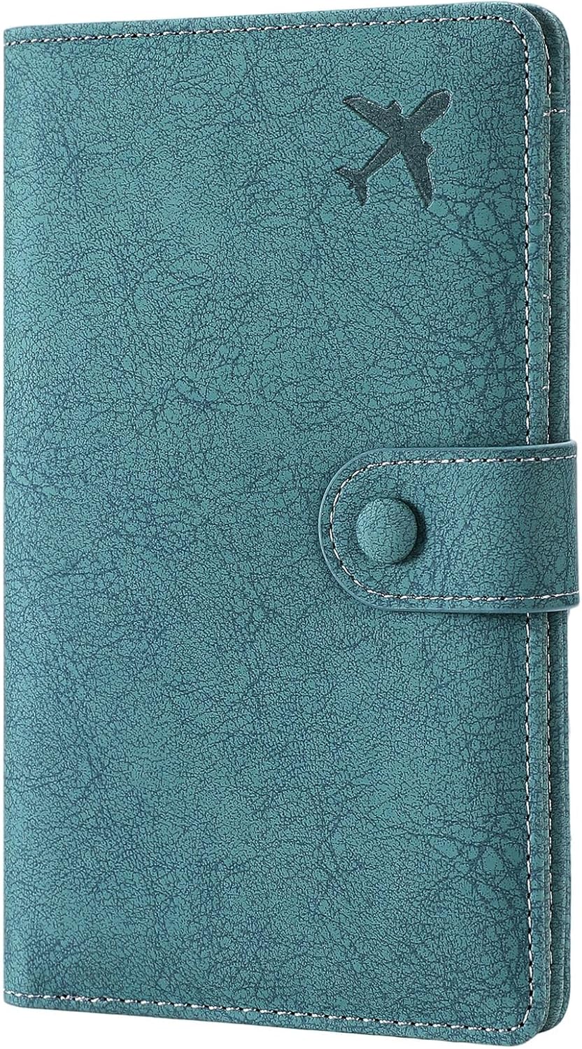 Family Passport Holder Wallet RFID Blocking Zippered Passport Wallet,Women and Men Travel Wallet Ladies Passport Cover