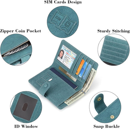 Family Passport Holder Wallet RFID Blocking Zippered Passport Wallet,Women and Men Travel Wallet Ladies Passport Cover