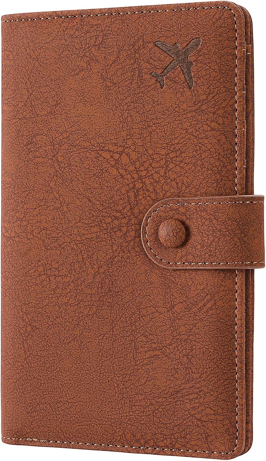 Family Passport Holder Wallet RFID Blocking Zippered Passport Wallet,Women and Men Travel Wallet Ladies Passport Cover