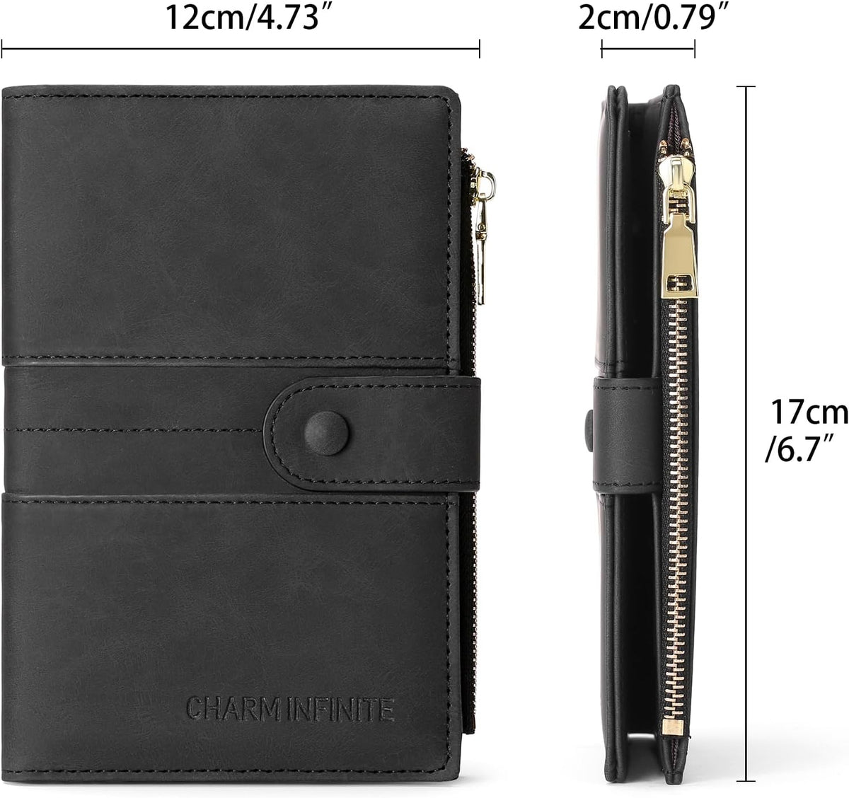 Family Passport Holder Wallet RFID Blocking Zippered Passport Wallet,Women and Men Travel Wallet Ladies Passport Cover