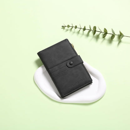 Family Passport Holder Wallet RFID Blocking Zippered Passport Wallet,Women and Men Travel Wallet Ladies Passport Cover