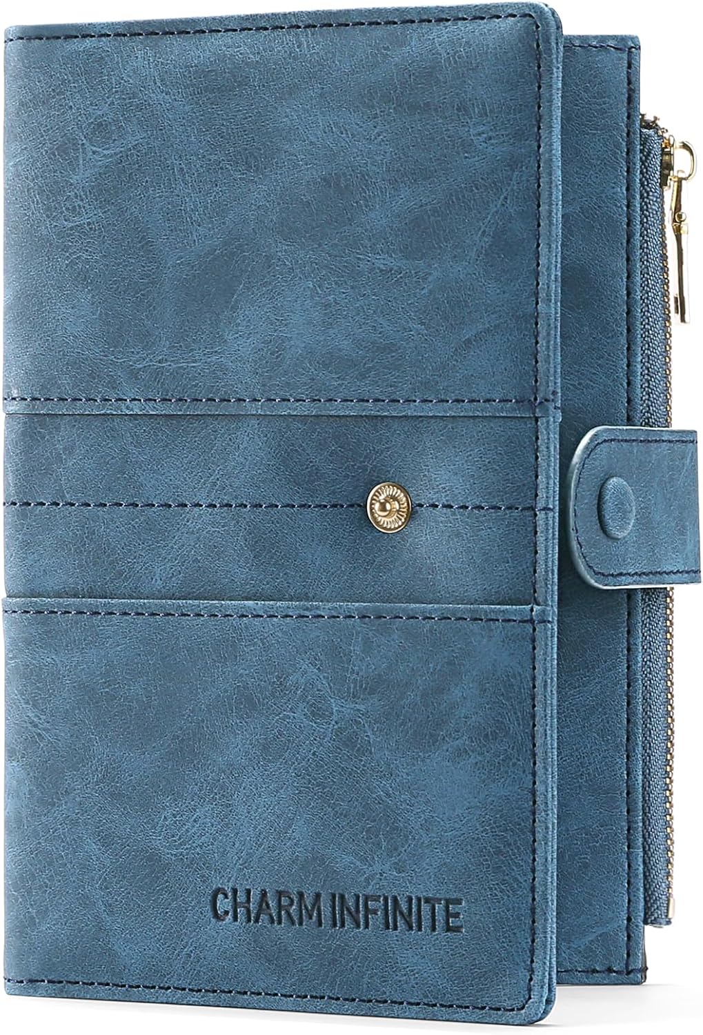 Family Passport Holder Wallet RFID Blocking Zippered Passport Wallet,Women and Men Travel Wallet Ladies Passport Cover