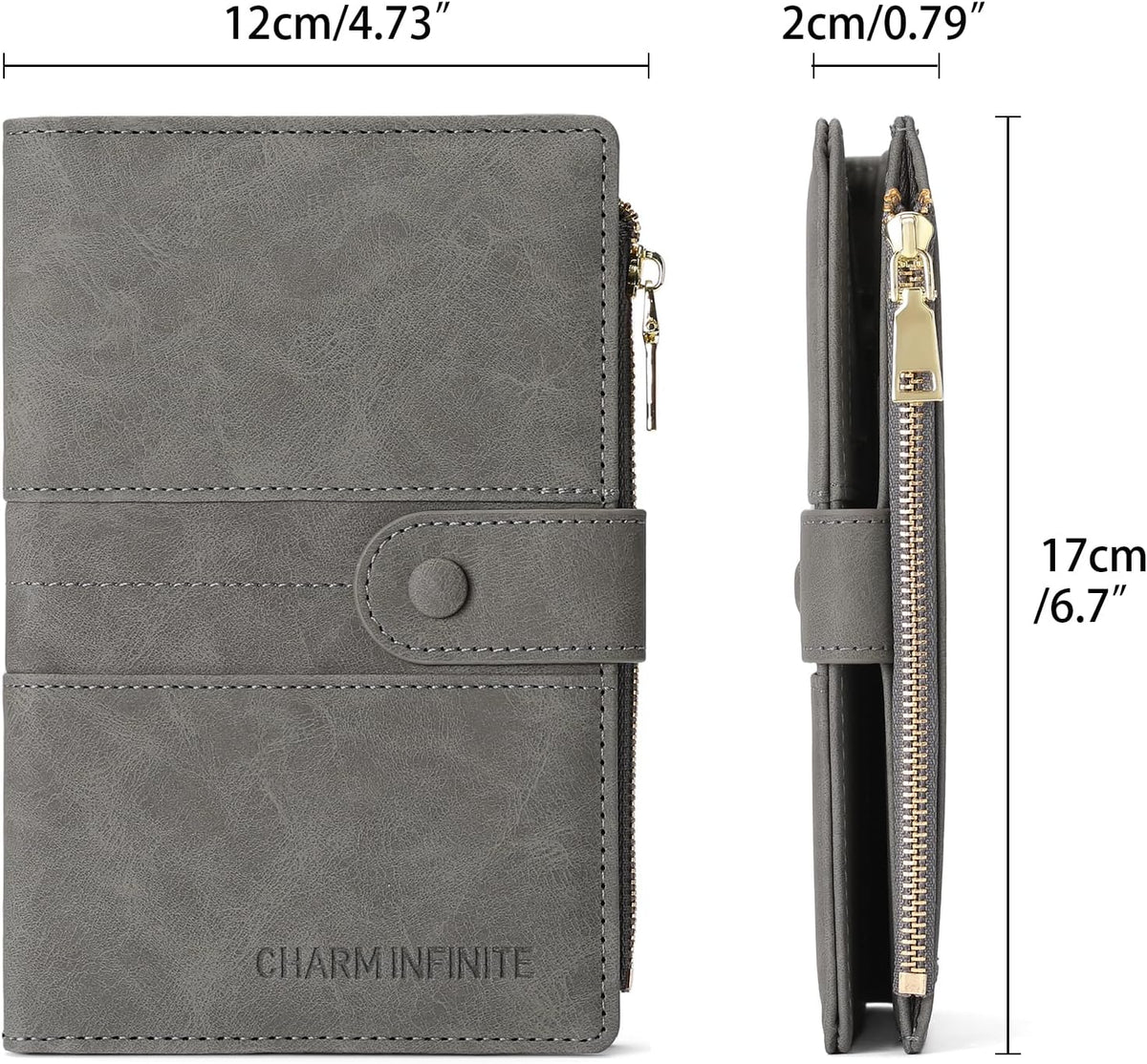 Family Passport Holder Wallet RFID Blocking Zippered Passport Wallet,Women and Men Travel Wallet Ladies Passport Cover